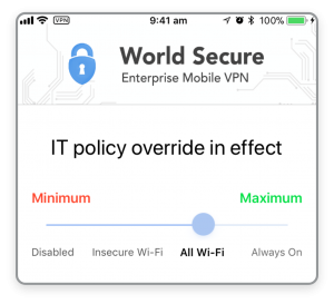 World Secure Selector - Corporate Override