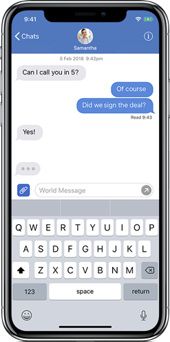 World Message App-to-App Messaging
